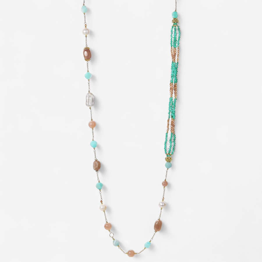 Image 243917_ALTMORE1.jpg, Product 243-917 / Price $749.99, Cristiana Jewels Sterling Silver Gold Plate Sunstone, Pearls and Zircon Necklace from Cristiana Jewels on TSC.ca's Jewellery department
