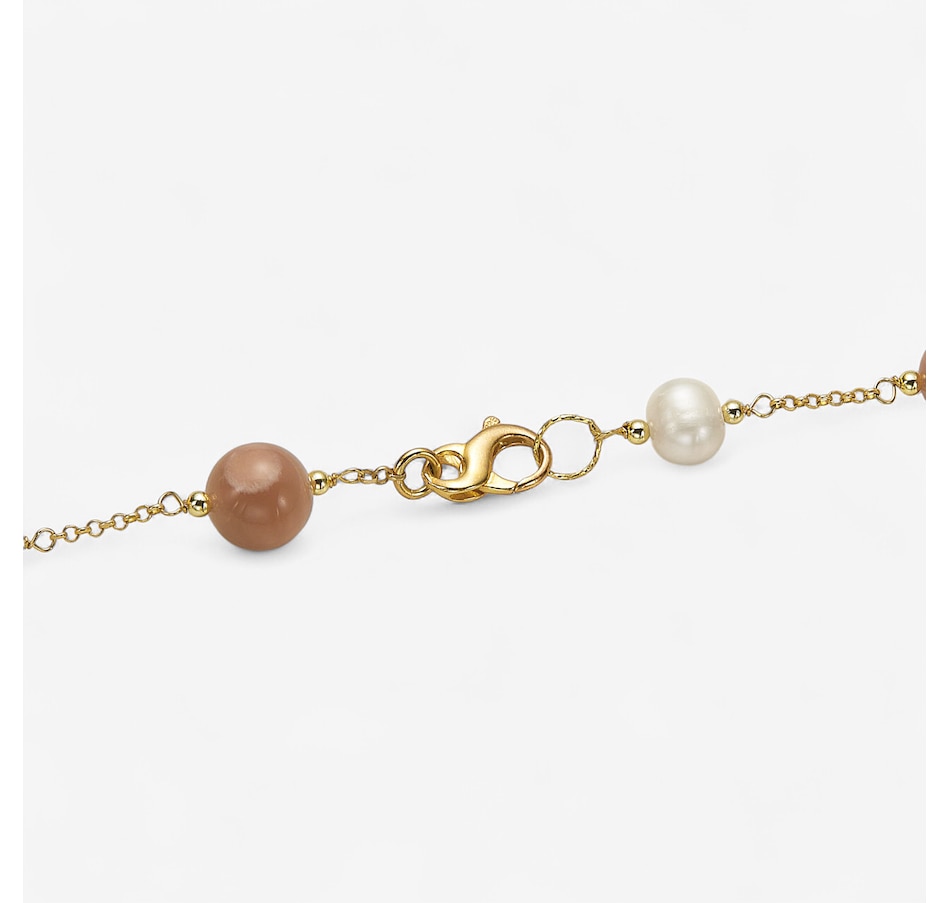 Image 243918_ALTMORE2.jpg, Product 243-918 / Price $439.99, Cristiana Jewels Sterling Silver Gold Plate Sunstone Pearl Necklace from Cristiana Jewels on TSC.ca's Jewellery department