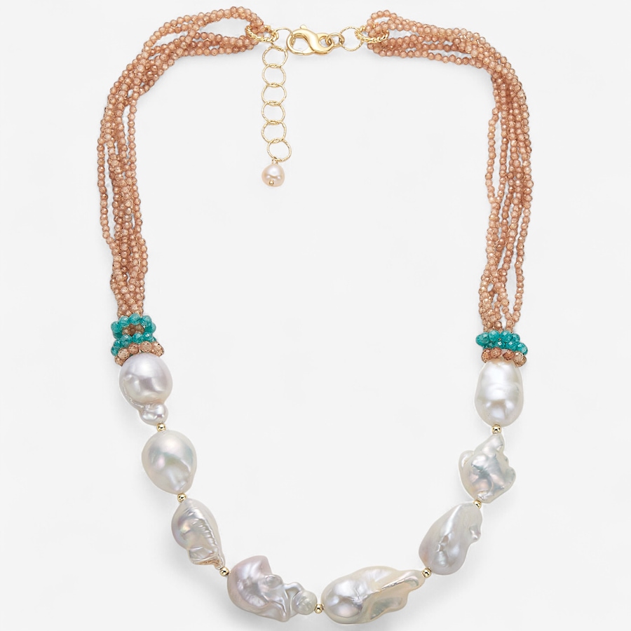 Image 243920.jpg, Product 243-920 / Price $829.99, Cristiana Jewels Sterling Silver Gold Plate Scaramaze Pearl Necklace from Cristiana Jewels on TSC.ca's Jewellery department
