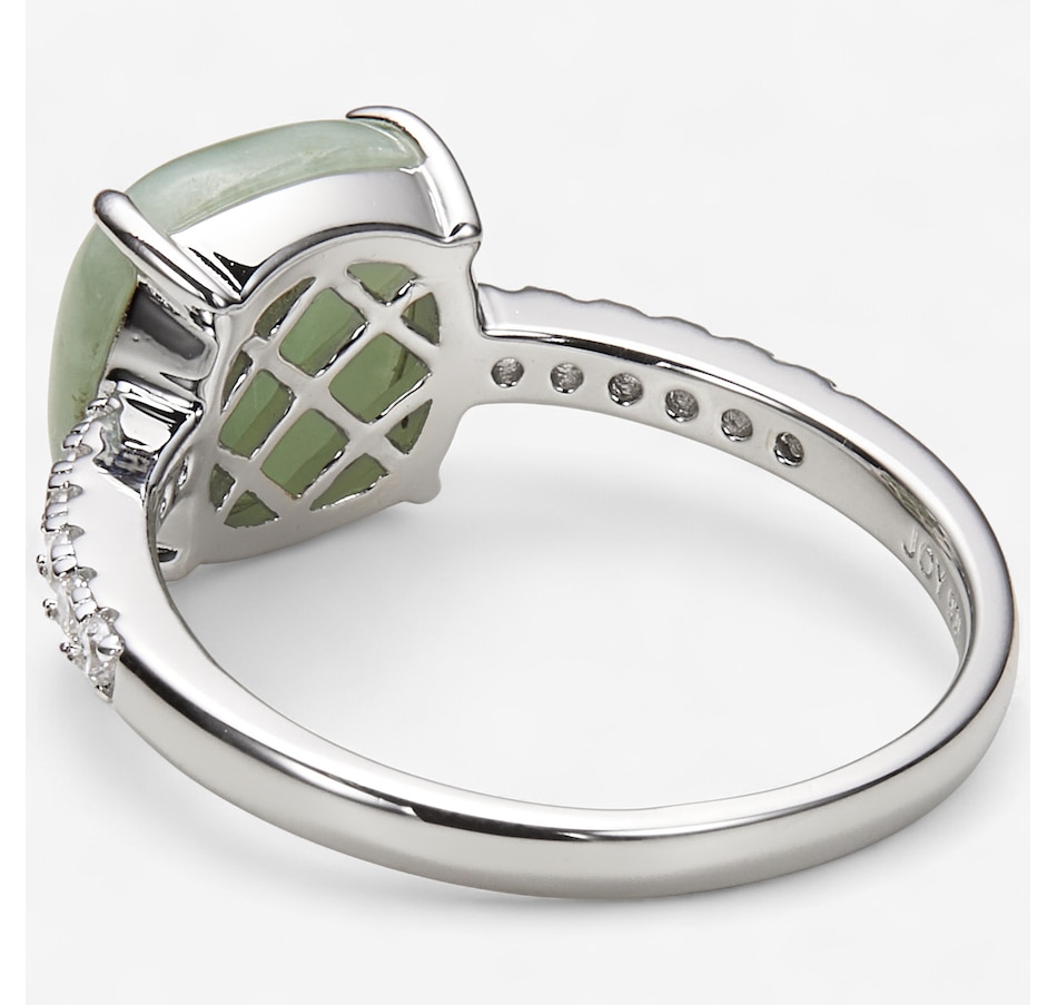 Image 243941_ALTMORE1.jpg, Product 243-941 / Price $69.99, Jade of Yesteryear Sterling Silver Genuine Cushion Jade Ring from Jade of Yesteryear on TSC.ca's Jewellery department