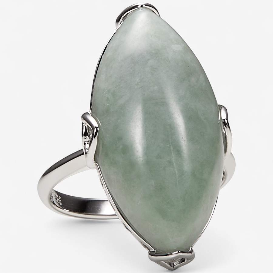 Image 243961_RHOP.jpg, Product 243-961 / Price $149.99, Jade of Yesteryear Sterling Silver/Yellow Gold Plate Genuine Jade Ring from Jade of Yesteryear on TSC.ca's Jewellery department