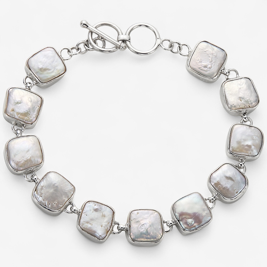 Image 243989.jpg, Product 243-989 / Price $279.99, Samuel B. Collection Sterling Silver White Biwa Pearl Bracelet from Samuel B. Collection on TSC.ca's Jewellery department