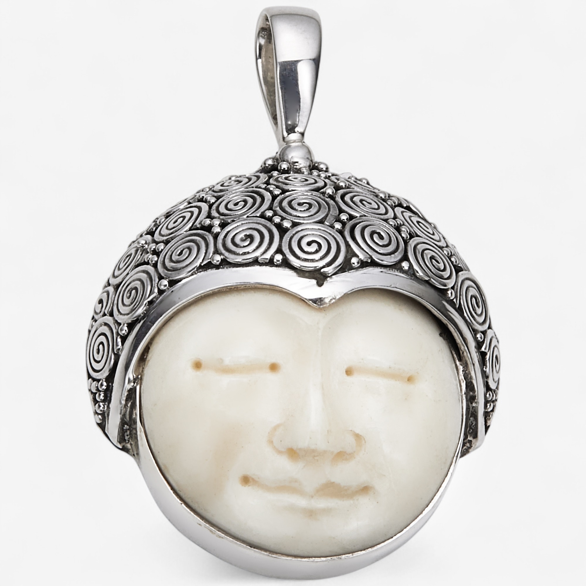 Samuel B Collection Sterling Silver Bone Face Pendant - TSC.ca