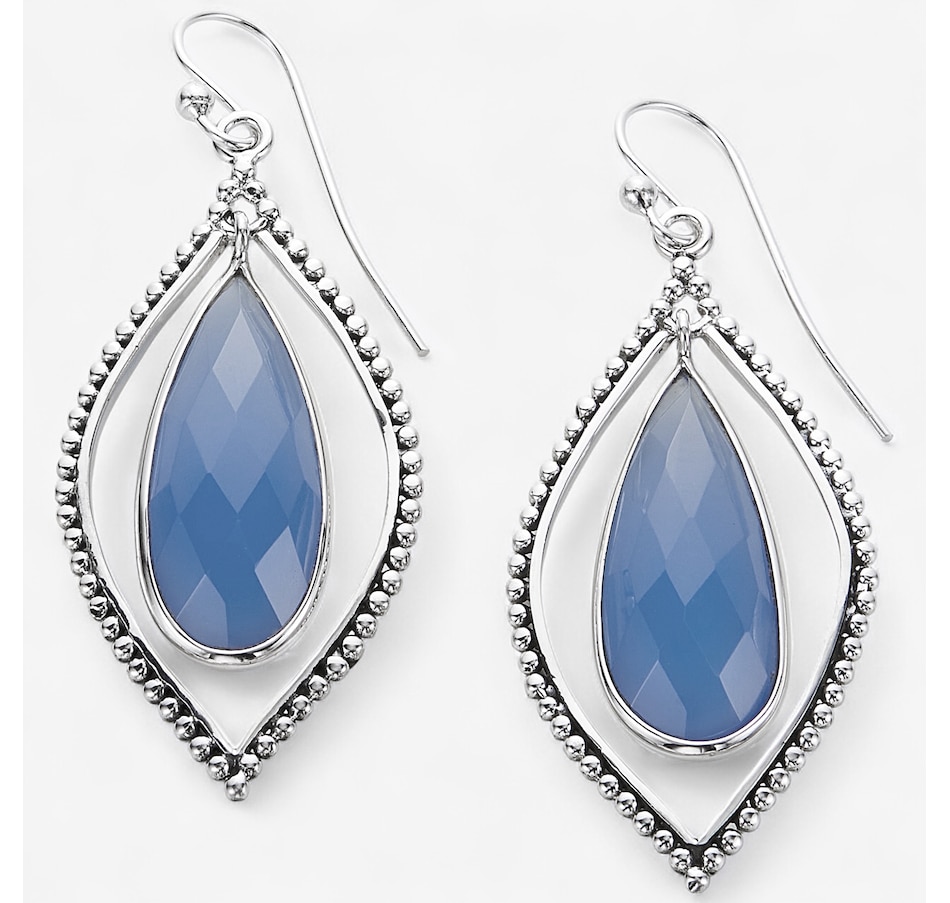 Image 244023_BLU.jpg, Product 244-023 / Price $149.99, Himalayan Gems Sterling Silver Teardrop Chalcedony French Wire Earrings from Himalayan Gems on TSC.ca's Jewellery department