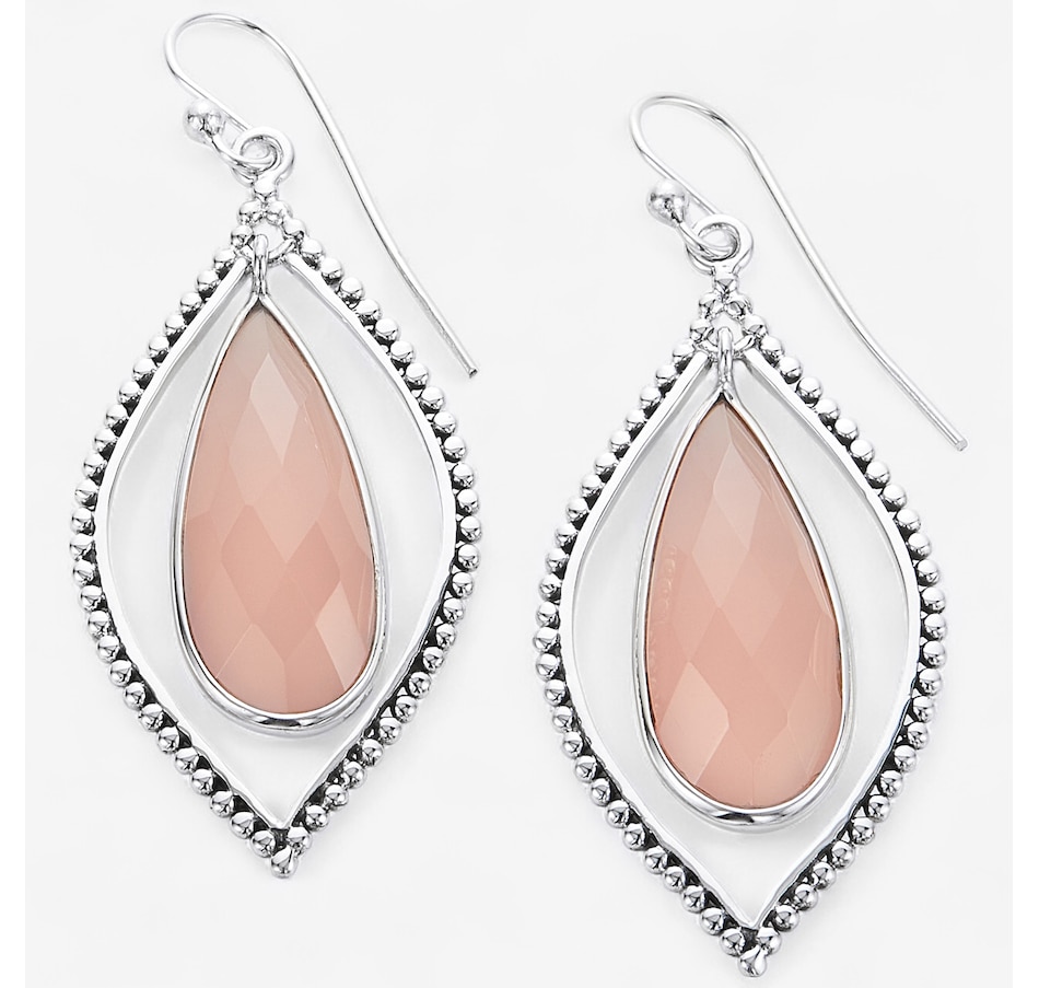 Image 244023_PNK.jpg, Product 244-023 / Price $149.99, Himalayan Gems Sterling Silver Teardrop Chalcedony French Wire Earrings from Himalayan Gems on TSC.ca's Jewellery department