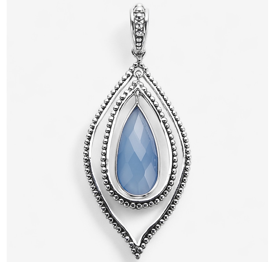 Image 244024_BLU.jpg, Product 244-024 / Price $129.99, Himalayan Gems Sterling Silver Teardrop Chalcedony Pendant from Himalayan Gems on TSC.ca's Jewellery department