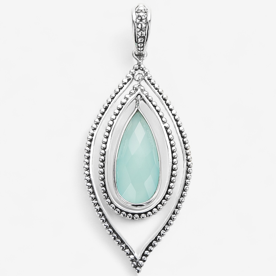 Image 244024_LTG.jpg, Product 244-024 / Price $149.99, Himalayan Gems Sterling Silver Teardrop Chalcedony Pendant from Himalayan Gems on TSC.ca's Jewellery department