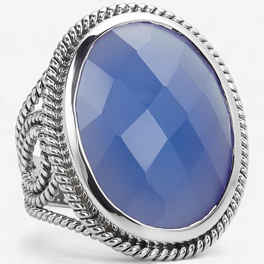 Image 244025_BLU.jpg, Product 244-025 / Price $99.33, Himalayan Gems Sterling Silver Oval Chalcedony Bold Ring from Himalayan Gems on TSC.ca's Jewellery department