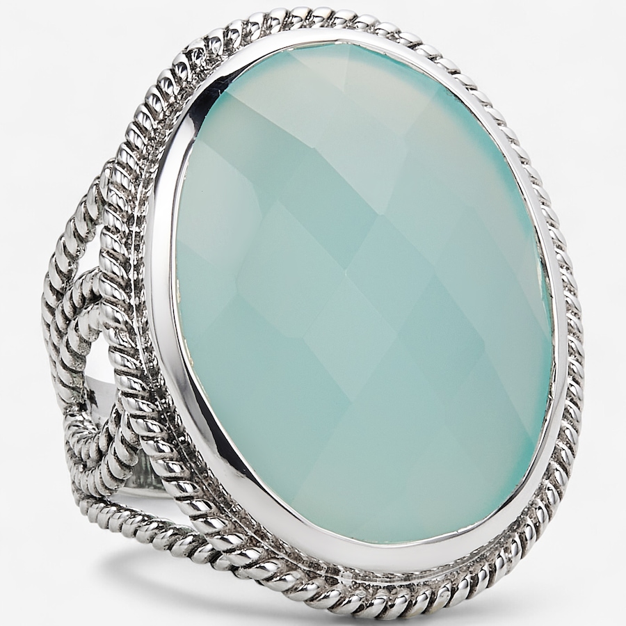 Image 244025_LG.jpg, Product 244-025 / Price $99.33, Himalayan Gems Sterling Silver Oval Chalcedony Bold Ring from Himalayan Gems on TSC.ca's Jewellery department