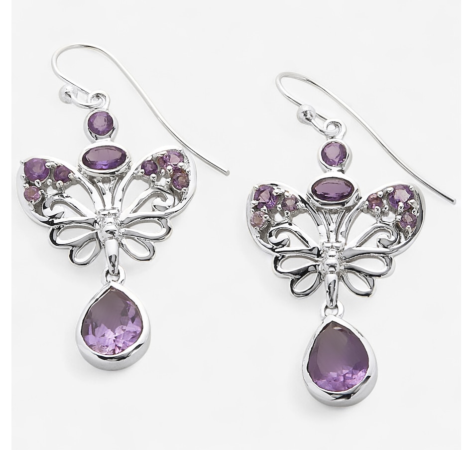 Image 244029_AMY.jpg, Product 244-029 / Price $179.99, Himalayan Gems Sterling Silver Gemstone Butterfly French Wire Earrings from Himalayan Gems on TSC.ca's Jewellery department