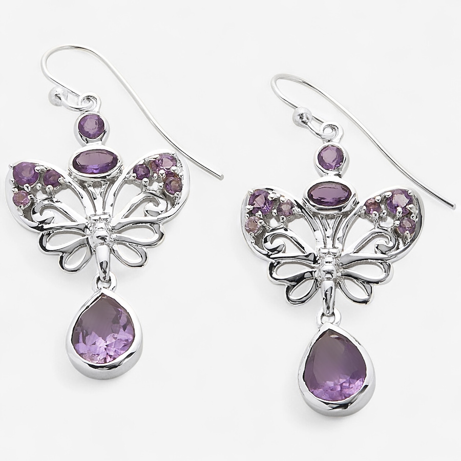 Image 244029_AMY.jpg, Product 244-029 / Price $99.33, Himalayan Gems Sterling Silver Gemstone Butterfly French Wire Earrings from Himalayan Gems on TSC.ca's Jewellery department
