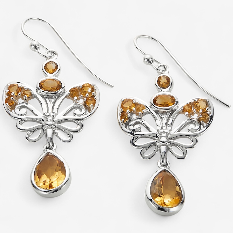 Image 244029_CIT.jpg, Product 244-029 / Price $99.33, Himalayan Gems Sterling Silver Gemstone Butterfly French Wire Earrings from Himalayan Gems on TSC.ca's Jewellery department