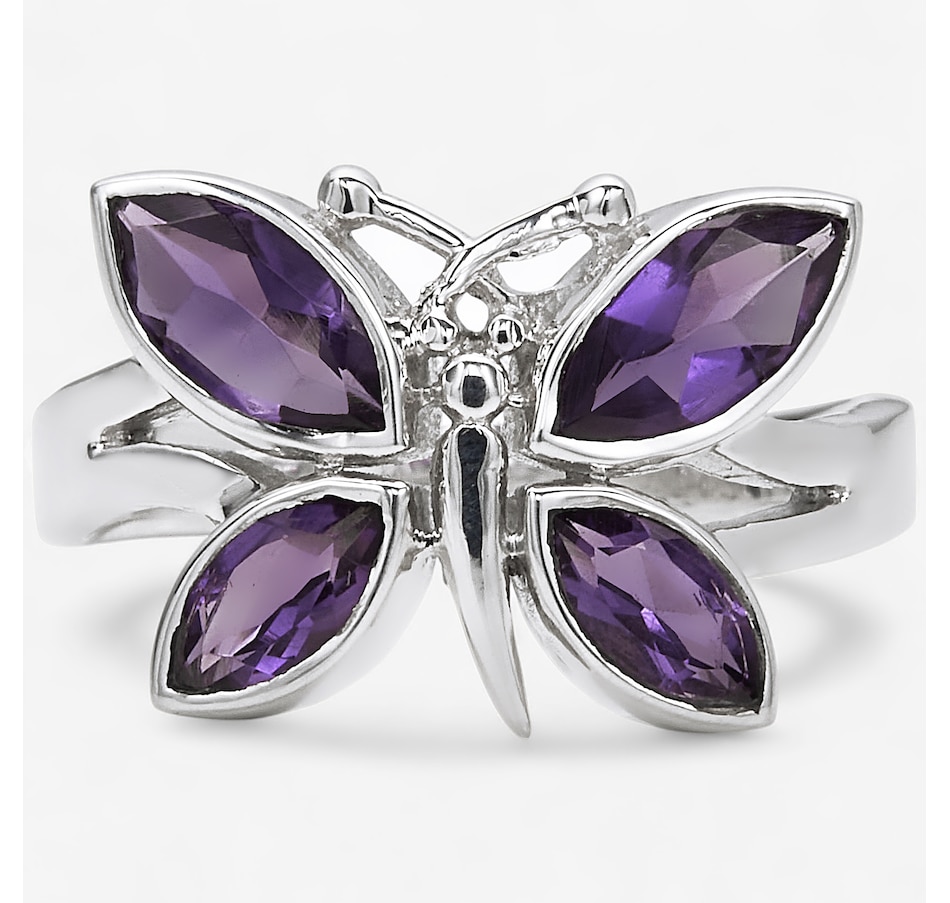 Image 244031_AMY.jpg, Product 244-031 / Price $99.99, Himalayan Gems Sterling Silver Gemstone Butterfly Ring from Himalayan Gems on TSC.ca's Jewellery department