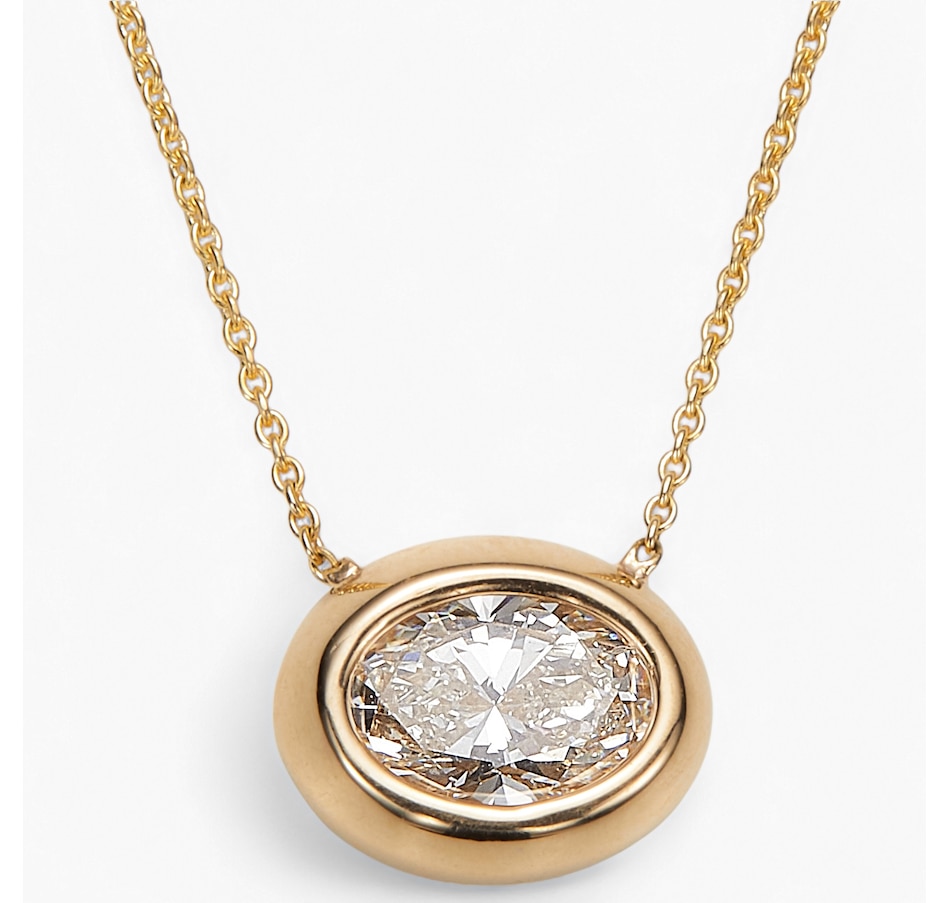 Image 244041.jpg, Product 244-041 / Price $2,149.99, EVERA Diamonds Couture Collection 14K Yellow Gold 1.50ctw Bezel Set Diamond Pendant Necklace from Evera Diamonds on TSC.ca's Jewellery department