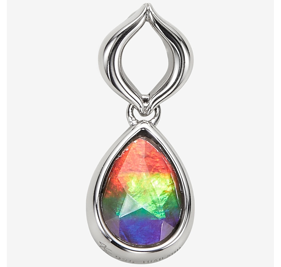 Image 244071.jpg, Product 244-071 / Price $429.99, Canadian Ammolite Gems Sterling Silver Rhodium Plate Ammolite Pendant from Canadian Ammolite Gems on TSC.ca's Jewellery department