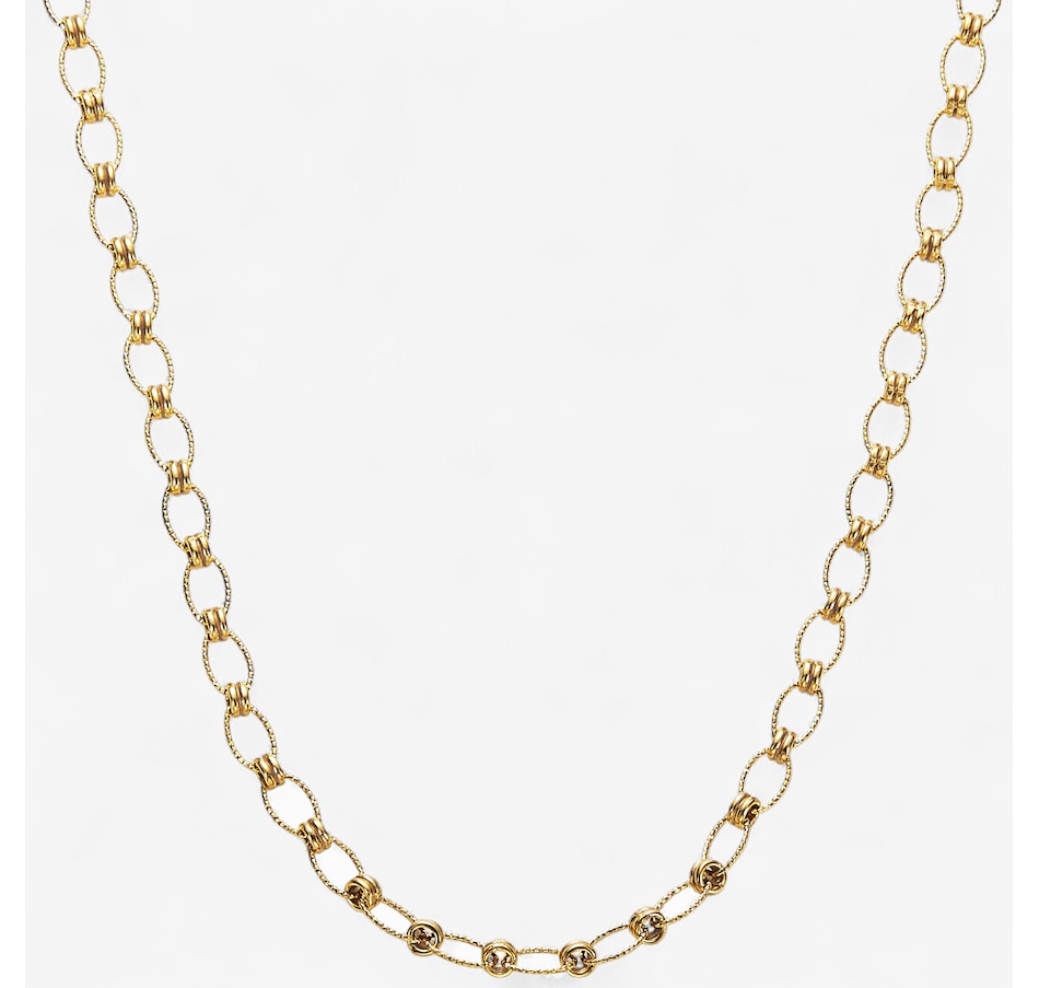 Image 244084_YGP.jpg, Product 244-084 / Price $219.99, Silver Gallery Sterling Silver Round Glitter Link Necklace from Silver Gallery on TSC.ca's Jewellery department