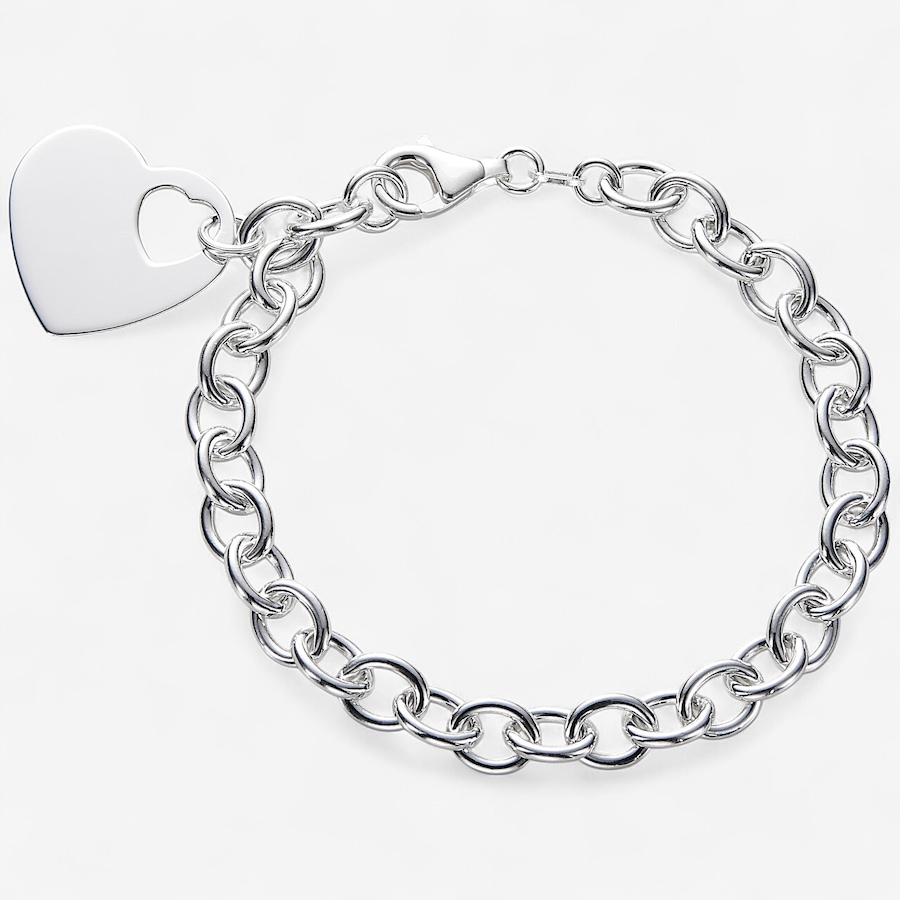 Image 244096.jpg, Product 244-096 / Price $107.88, Silver Gallery Sterling Silver Heart Charm Bracelet from Silver Gallery on TSC.ca's Jewellery department