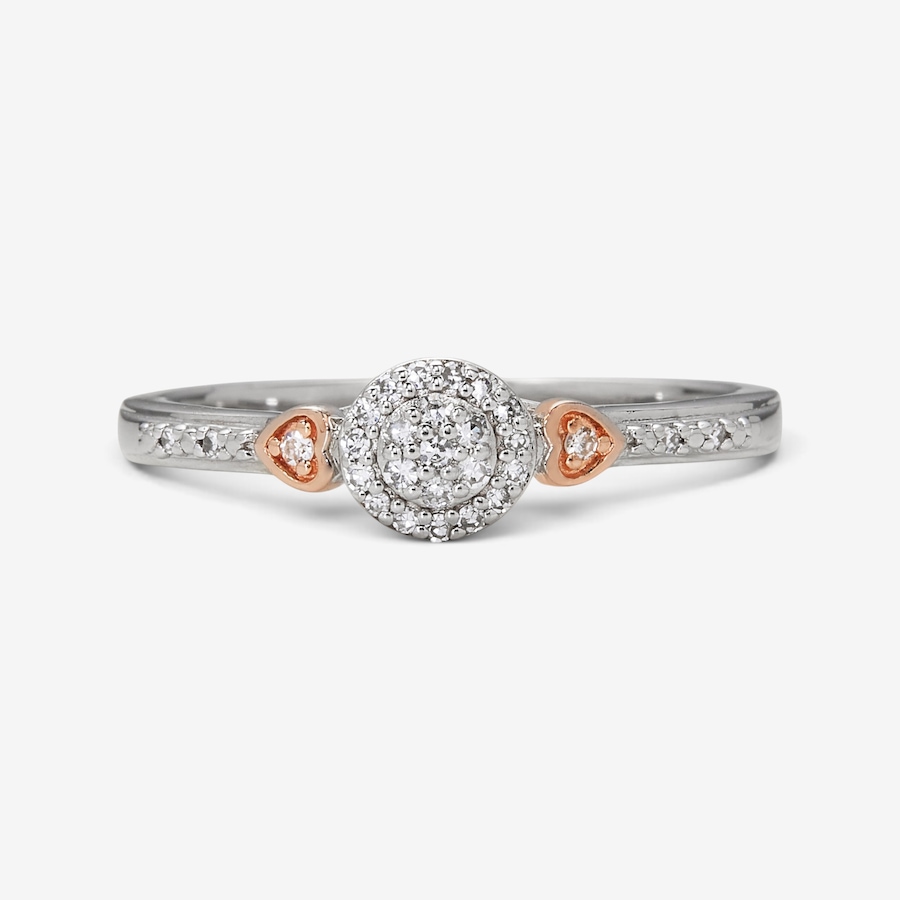 Image 244101_RND.jpg, Product 244-101 / Price $129.99, EVERA Diamonds Sterling Silver & 14K Rose Gold Plate 0.10ctw Diamond Ring from Evera Diamonds on TSC.ca's Jewellery department