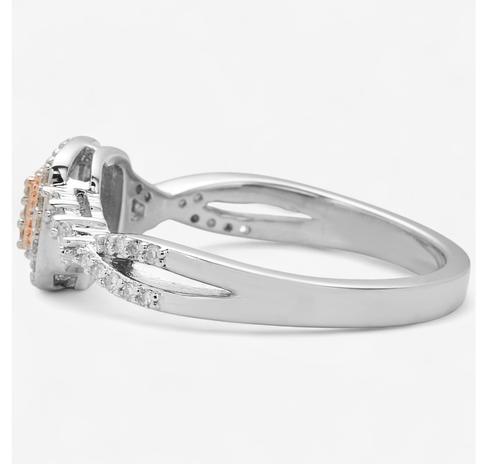 Image 244102_ALTMORE1.jpg, Product 244-102 / Price $149.99, EVERA Diamonds Sterling Silver & 14K Rose Gold Plate 0.25ctw Diamond Ring from Evera Diamonds on TSC.ca's Jewellery department