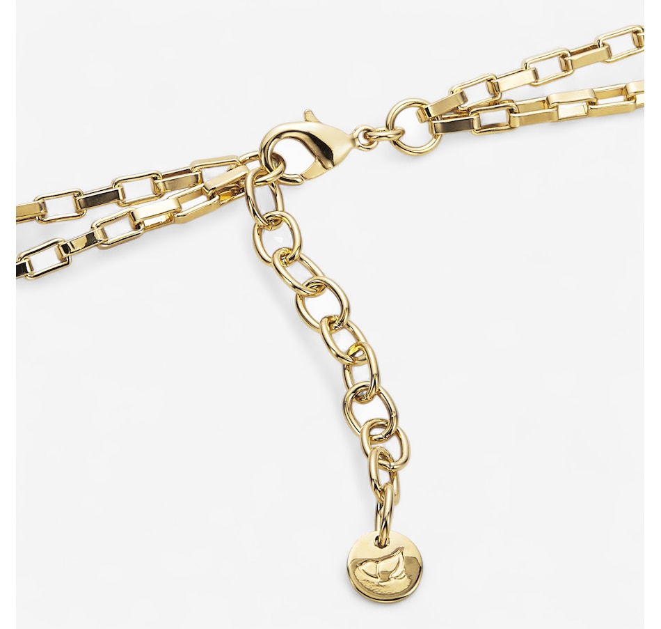 Image 244110_ALTMORE1.jpg, Product 244-110 / Price $119.99, Bronzoro Yellow Gold Plate Double Strand Elongated Box With Baroque Pearl Drop Necklace from Bronzoro on TSC.ca's Jewellery department