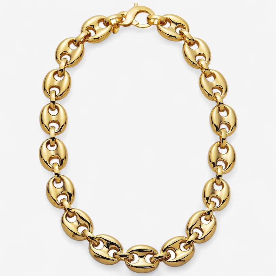Image 244112.jpg, Product 244-112 / Price $69.33, Bronzoro Yellow Gold Plate Puffed Marine Link Chain Necklace from Bronzoro on TSC.ca's Jewellery department