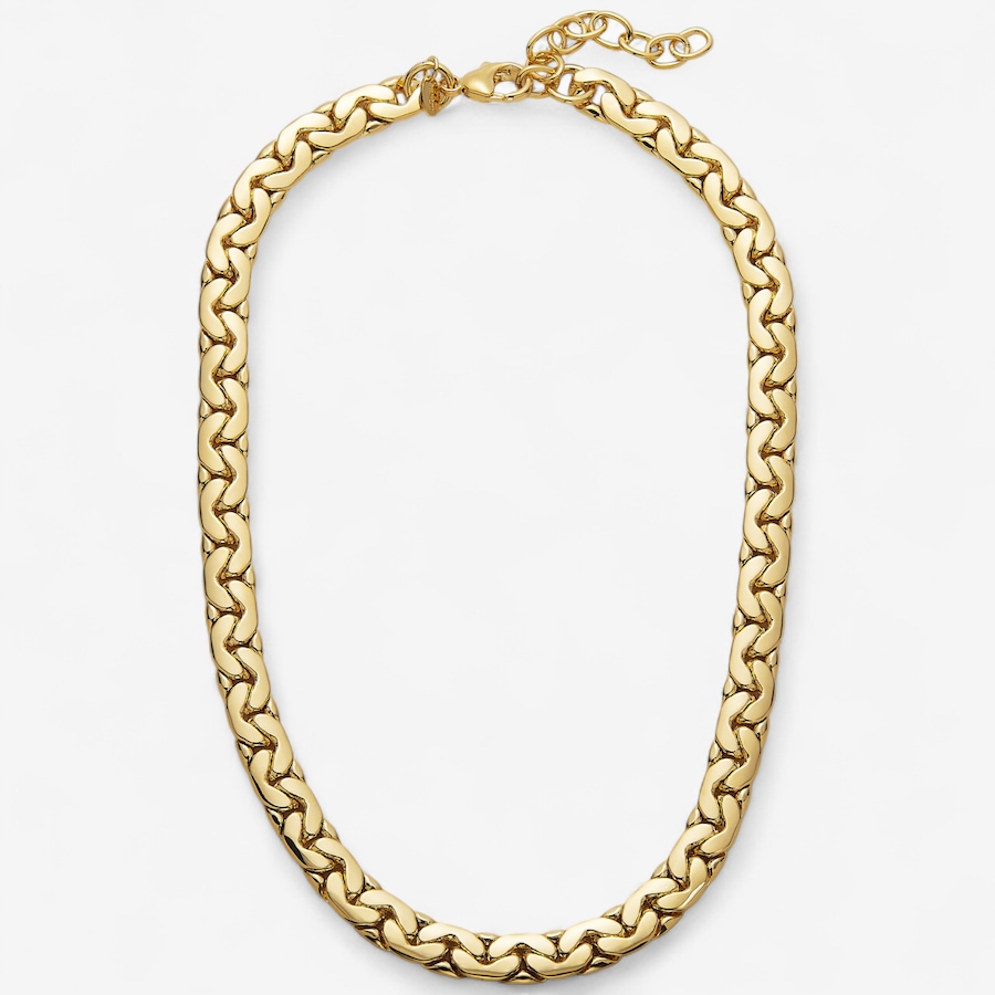 Image 244115.jpg, Product 244-115 / Price $119.99, Bronzoro Yellow Gold Plate Flat Forzantina Necklace from Bronzoro on TSC.ca's Jewellery department