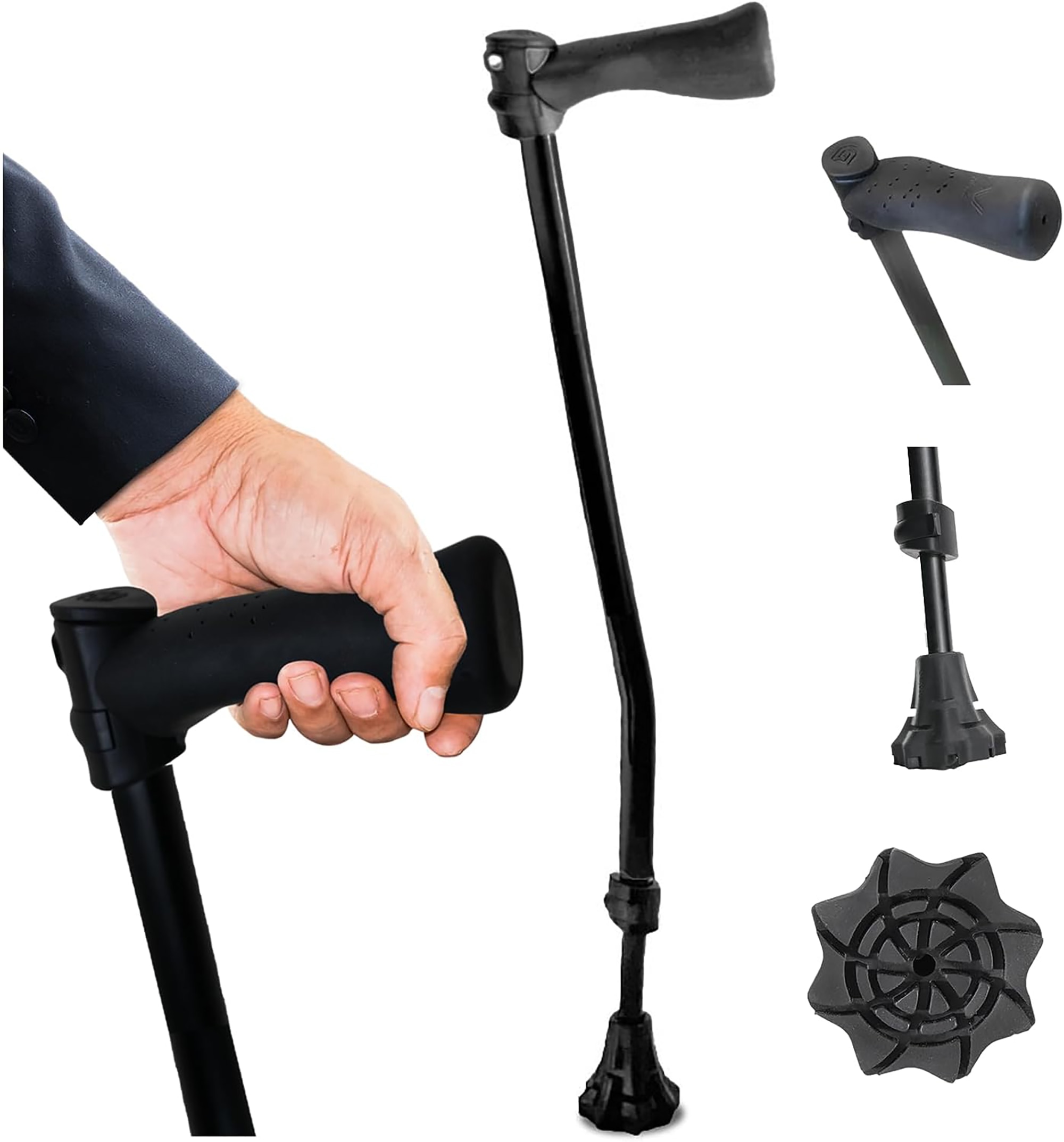 その他 cane Canecraft Offset Handle Walking Cane for Men and Women with