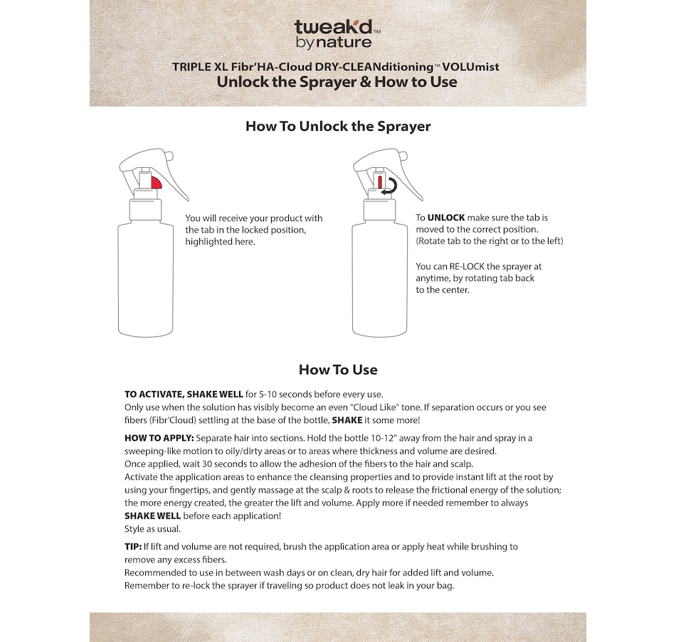Image 244398_ALTMORE1.jpg, Product 244-398 / Price $49.50, Tweak'd Triple XL Fiber HA-Cloud DRY CLEANditioning VOLUmist from Tweak'd by Nature on TSC.ca's Beauty department