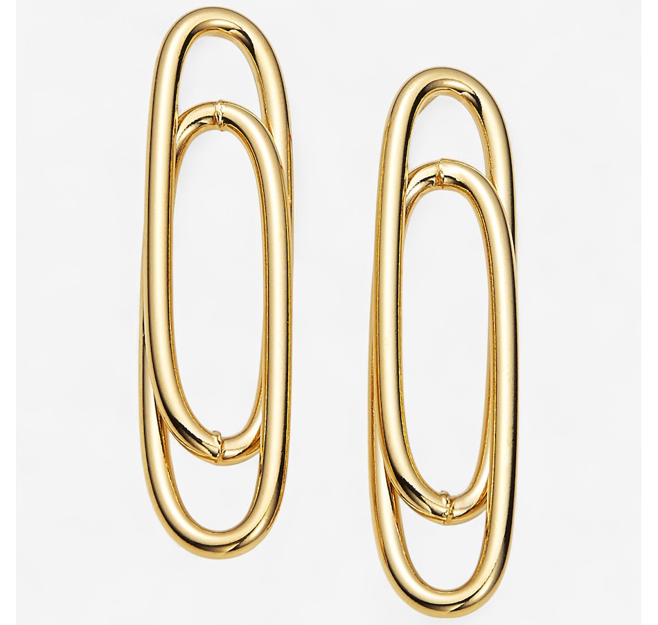 Image 244451.jpg, Product 244-451 / Price $69.99, Bronzoro Yellow Gold Plate Large Paperclip Earrings from Bronzoro on TSC.ca's Jewellery department