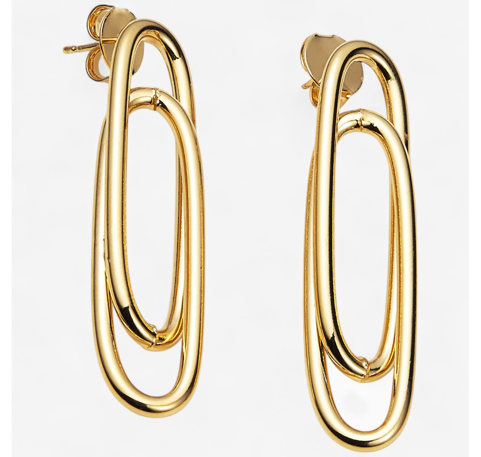 Image 244451_ALTMORE1.jpg, Product 244-451 / Price $69.99, Bronzoro Yellow Gold Plate Large Paperclip Earrings from Bronzoro on TSC.ca's Jewellery department
