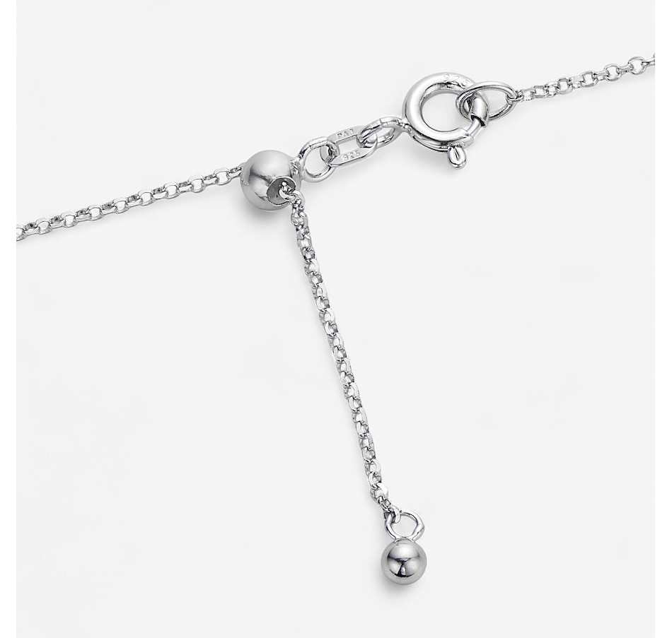 Image 244464_ALTMORE1.jpg, Product 244-464 / Price $119.99, Diamonelle Sterling Silver Rhodium Plate Diamonelle Pear Shape Halo Pendant with Chain from Diamonelle on TSC.ca's Jewellery department