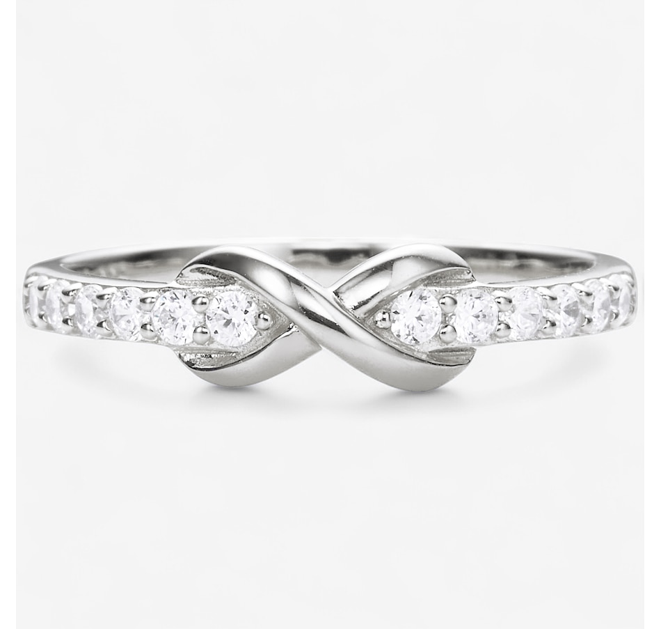 Image 244478_RHOP.jpg, Product 244-478 / Price $59.99, Diamonelle Sterling Silver Diamonelle Infinity Ring from Diamonelle on TSC.ca's Jewellery department