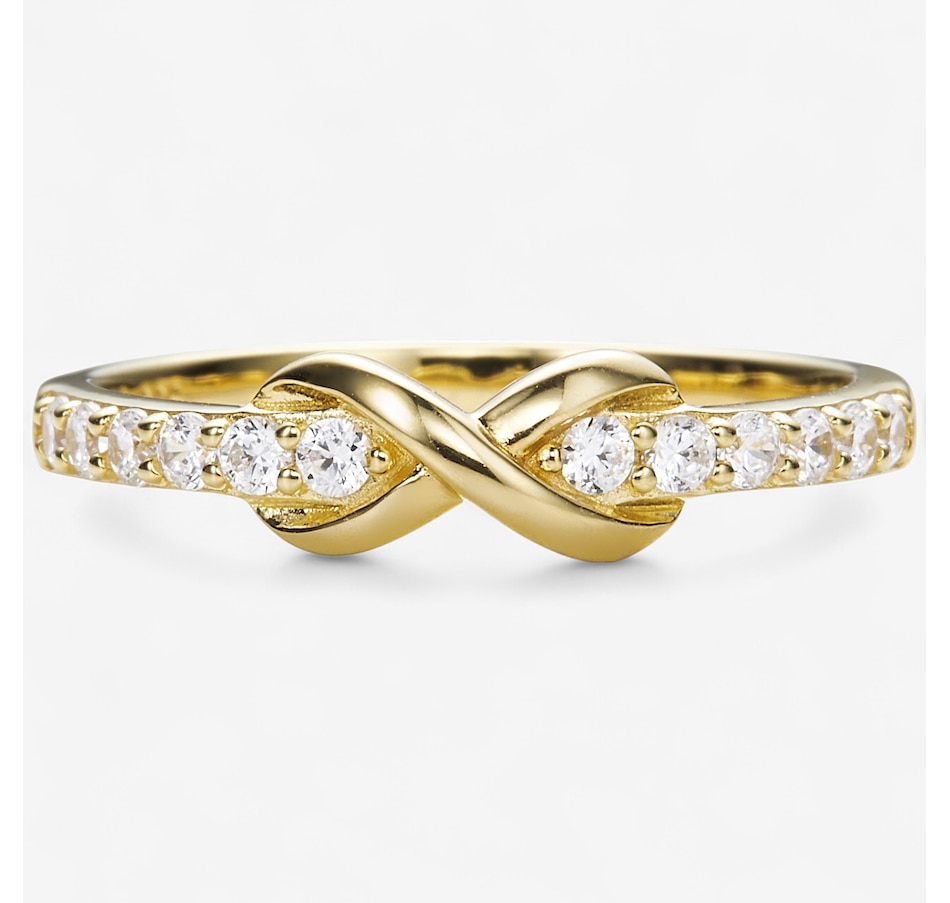 Image 244478_YGP.jpg, Product 244-478 / Price $59.99, Diamonelle Sterling Silver Diamonelle Infinity Ring from Diamonelle on TSC.ca's Jewellery department
