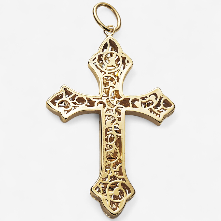 Image 244756.jpg, Product 244-756 / Price $449.99, Stefano Oro 14K Yellow Gold Cross Ricami Pendant from Stefano Oro on TSC.ca's Jewellery department