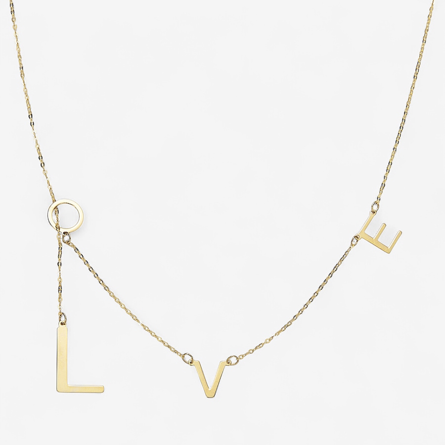 Image 244761.jpg, Product 244-761 / Price $249.88, Stefano Oro 14K Yellow Gold Love L Bar Necklace from Stefano Oro on TSC.ca's Jewellery department