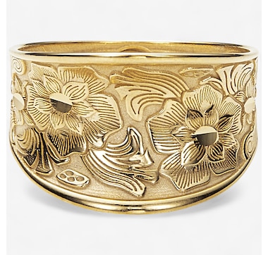 Stefano Oro 14K Yellow Gold Rilievi Di Fiori Ring