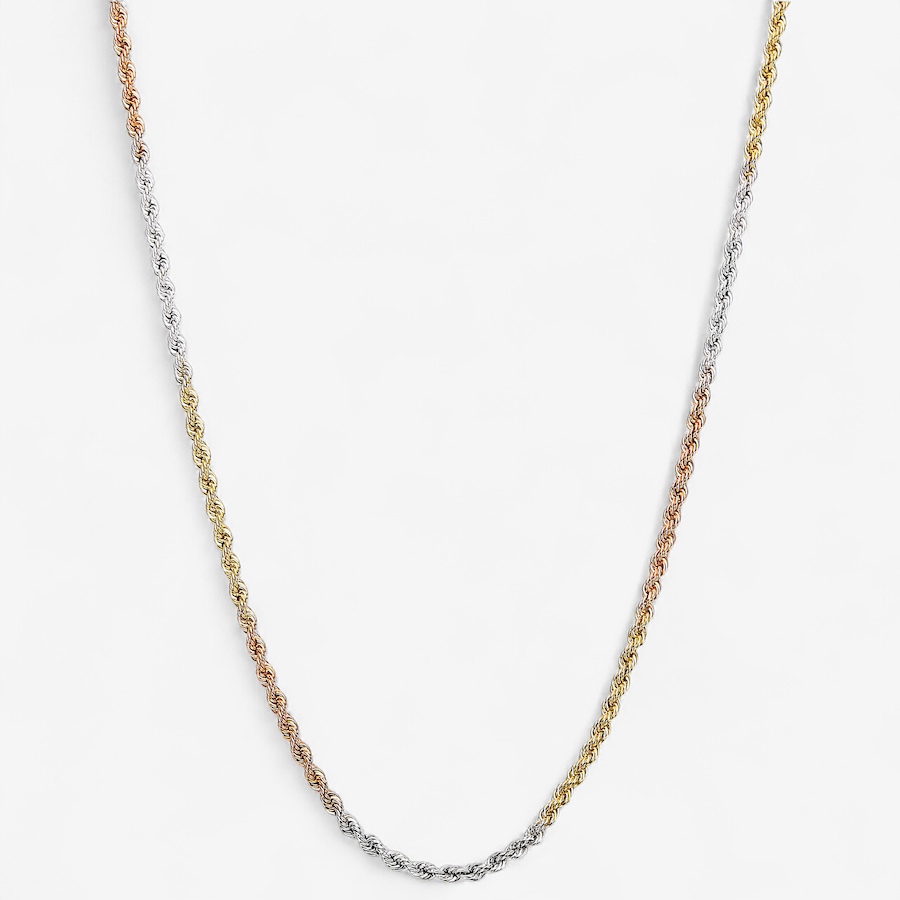 Image 244765.jpg, Product 244-765 / Price $569.99, Stefano Oro 14K Tri Colour Gold Velvet Rope Necklace from Stefano Oro on TSC.ca's Jewellery department