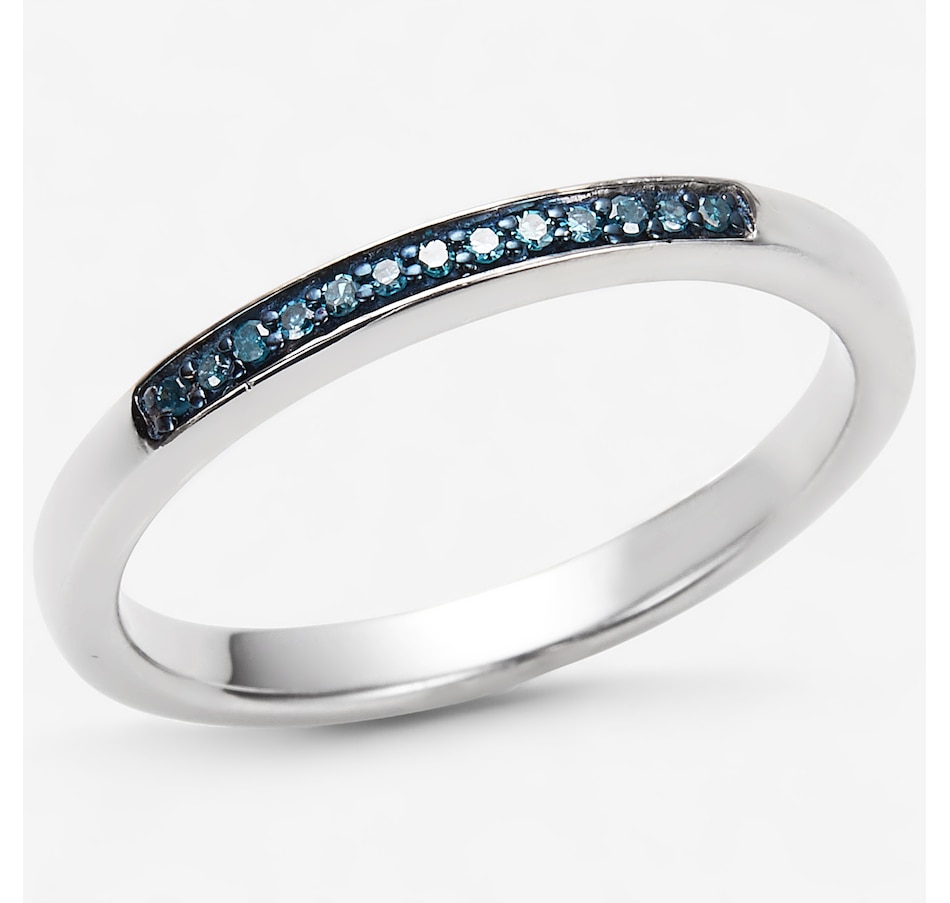 Image 244769_ALTMORE2.jpg, Product 244-769 / Price $129.99, Colours Of Diamonds Sterling Silver 0.20 ctw Champagne, Yellow and Blue Diamond Band Ring from Colours of Diamonds on TSC.ca's Jewellery department