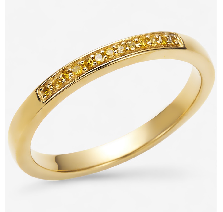 Image 244769_ALTMORE3.jpg, Product 244-769 / Price $129.99, Colours Of Diamonds Sterling Silver 0.20 ctw Champagne, Yellow and Blue Diamond Band Ring from Colours of Diamonds on TSC.ca's Jewellery department