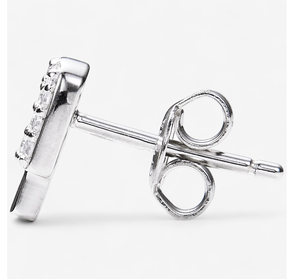 Image 244773_ALTMORE1.jpg, Product 244-773 / Price $99.99, Colours of Diamonds Sterling Silver Rhodium Plate 0.07 ctw Diamond Earrings from Colours of Diamonds on TSC.ca's Jewellery department