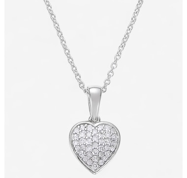 Colours of Diamonds Sterling Silver Yellow Gold Plate 0.25ctw White Diamonds Pendant with Chain