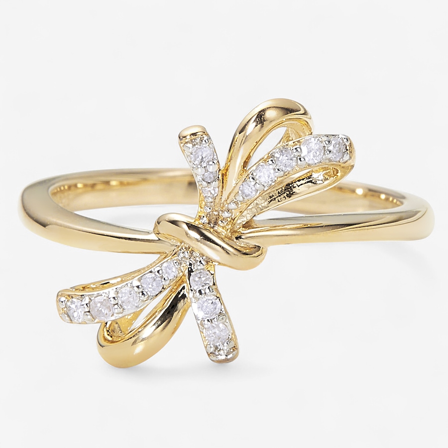Image 244794.jpg, Product 244-794 / Price $129.99, Colours Of Diamonds Sterling Silver/14K Yellow Gold 0.50 mic 0.10 ctw White Diamond Ring from Colours of Diamonds on TSC.ca's Jewellery department