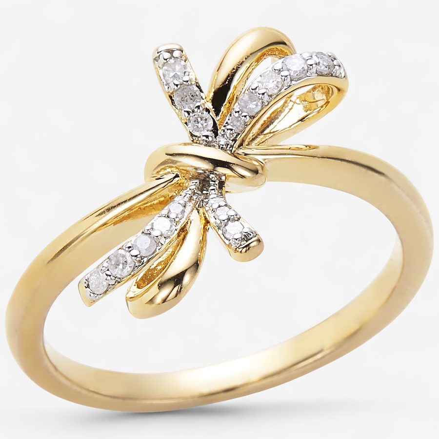 Image 244794_ALTMORE1.jpg, Product 244-794 / Price $129.99, Colours Of Diamonds Sterling Silver/14K Yellow Gold 0.50 mic 0.10 ctw White Diamond Ring from Colours of Diamonds on TSC.ca's Jewellery department