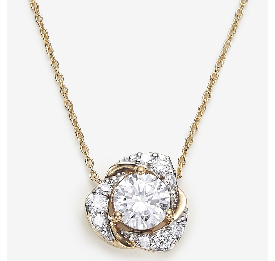 Image 244804_YGL.jpg, Product 244-804 / Price $1,079.99, EVERA Diamonds 14K Gold 1.00 ctw Diamond Pendant Necklace from Evera Diamonds on TSC.ca's Jewellery department