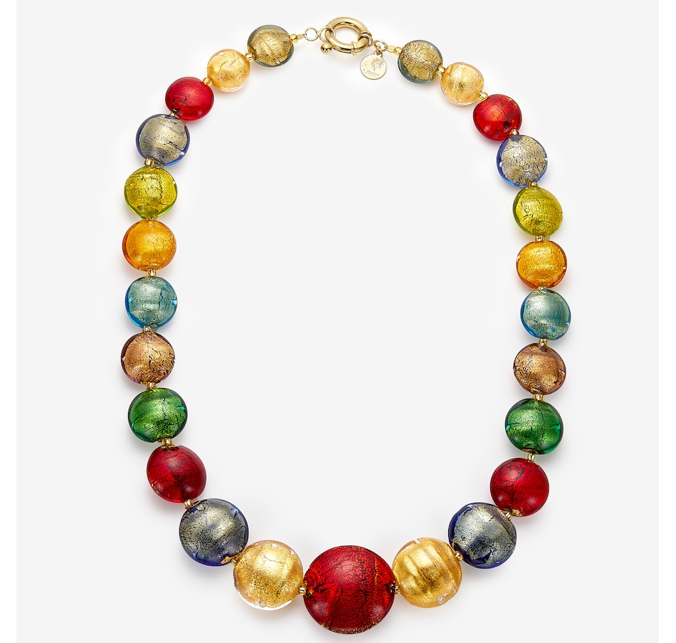 Image 244826.jpg, Product 244-826 / Price $299.99, Il Murano Di Francesca Sterling Silver 18K Yellow Gold Plate Graduate Domed Disc Necklace from Il Murano Di Francesca on TSC.ca's Jewellery department