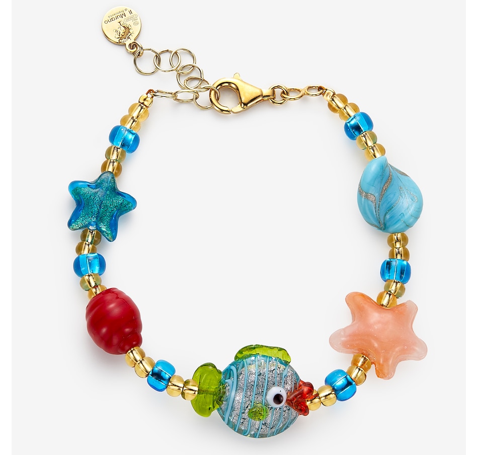 Image 244835.jpg, Product 244-835 / Price $159.99, Il Murano Di Francesca Sterling Silver 18K Yellow Gold Plate Murano Sea Life Bracelet from IL MURANO DI FRANCESCA on TSC.ca's Jewellery department