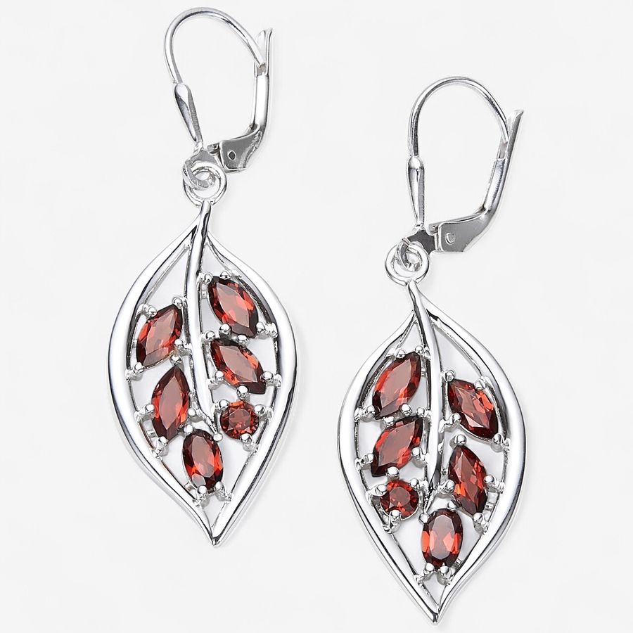 Image 244847_GAR.jpg, Product 244-847 / Price $89.33, Himalayan Gems Sterling Silver Gemstone Leaf Earrings from Himalayan Gems on TSC.ca's Jewellery department