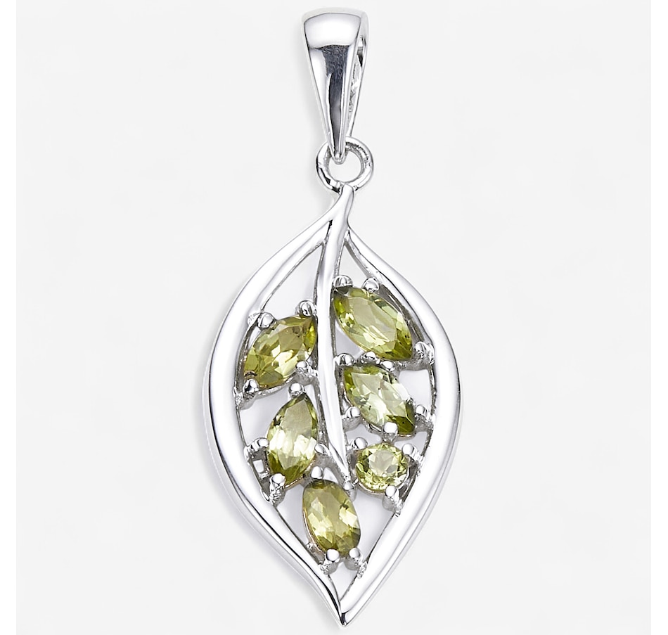 Image 244848_PER.jpg, Product 244-848 / Price $79.99, Himalayan Gems Sterling Silver Gemstone Leaf Pendant from Himalayan Gems on TSC.ca's Jewellery department