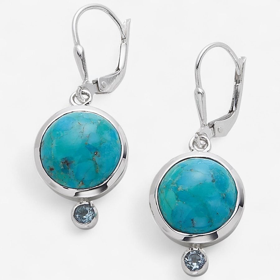 Image 244849_BMTUR.jpg, Product 244-849 / Price $99.88, Himalayan Gems Sterling Silver Gemstone Round Drop Earrings from Himalayan Gems on TSC.ca's Jewellery department