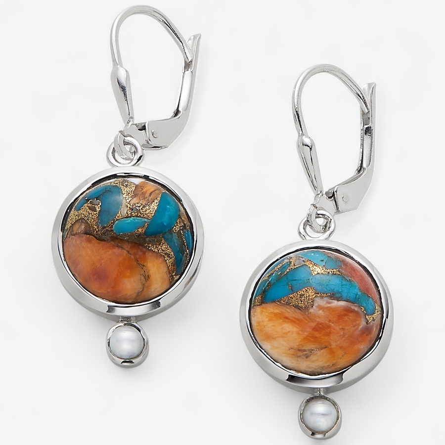 Image 244849_SOYWP.jpg, Product 244-849 / Price $99.88, Himalayan Gems Sterling Silver Gemstone Round Drop Earrings from Himalayan Gems on TSC.ca's Jewellery department